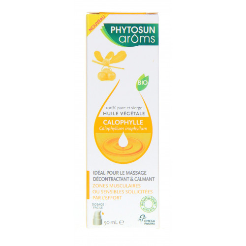 PhytoSun Aroms Calophylle Bio 50ml - Adoucit et Nourrit la Peau