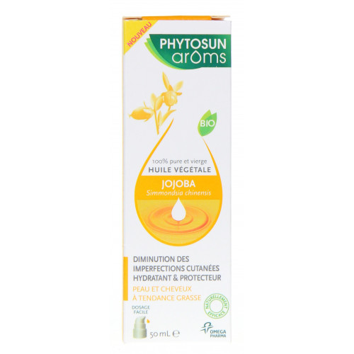 PhytoSun Arôms Jojoba Bio 50mL - Peau douce et cheveux brillants