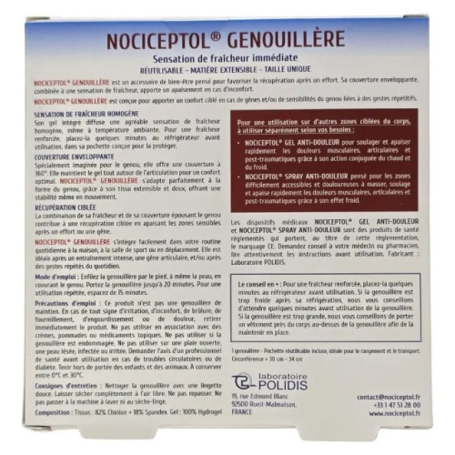 Nociceptol Genouillère : Triple effet froid pour genoux après effort
