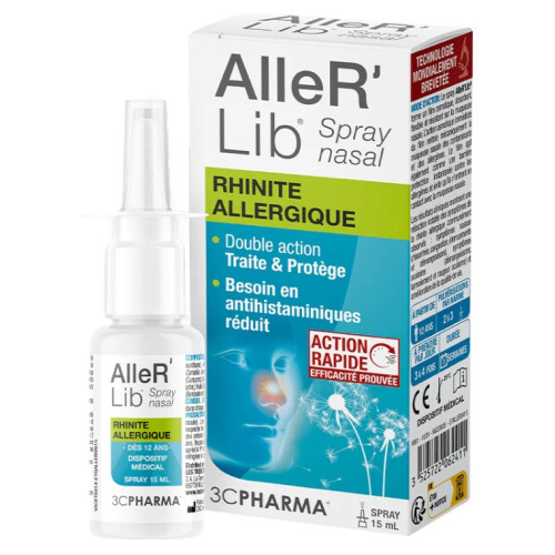 Spray Nasal Allerlib 3C Pharma : Soulagement rapide rhinite allergique