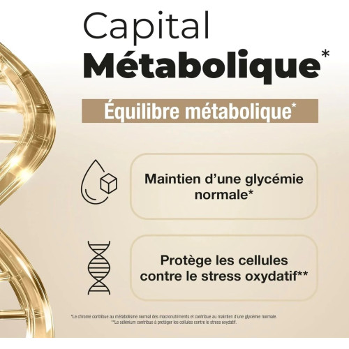 Capital Métabolique : Chrome & Vitamines - 30 Gélules LONGEVITY