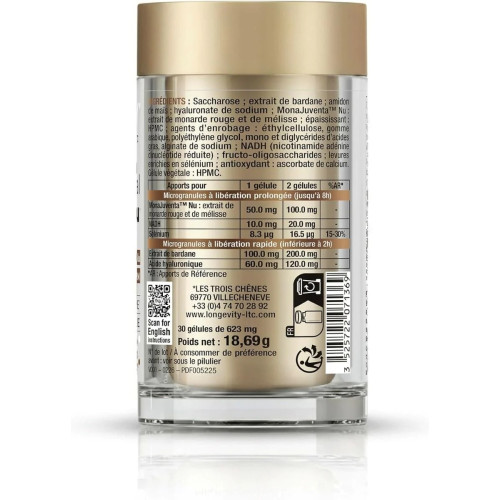 Longevity Capital Peau : 30 gélules pour une peau éclatante et saine
