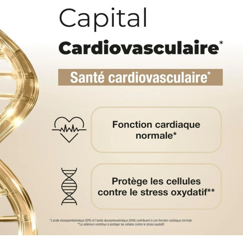 Longevity Capital Cardio : Gélules pour cœur et vaisseaux - 30 gélules
