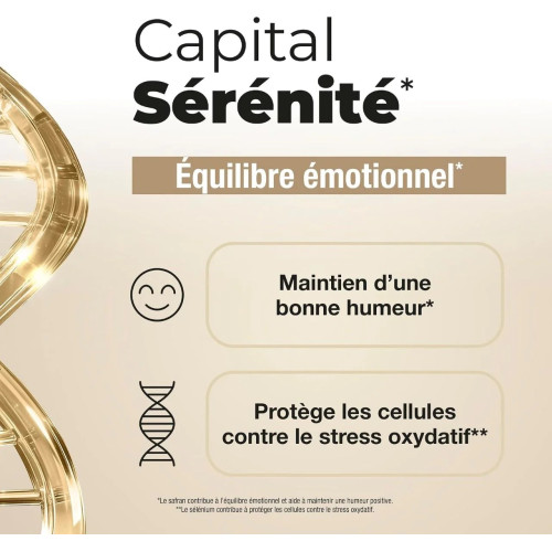 Longevity Sérénité : Safran + antioxydants pour bien-être cellulaire