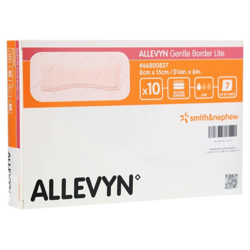 Allevyn Gentle Border Lite : pansement hydrocellulaire 8x15 cm
