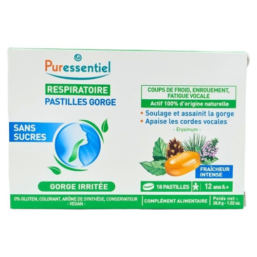 Pastilles Gorge Puressentiel : Soulagement Naturel - 18 Pastilles