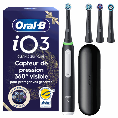 ORAL-B IO3 : Brosse électrique cadeau - Nettoyage pro & gencives