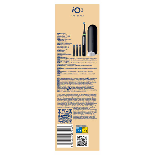 ORAL-B IO3 : Brosse électrique cadeau - Nettoyage pro & gencives