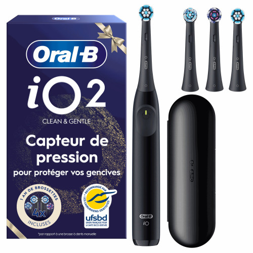Oral-B iO2 : Nettoyage ultra-doux, silencieuse, 4 semaines d'autonomie