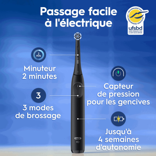 Oral-B iO2 : Nettoyage ultra-doux, silencieuse, 4 semaines d'autonomie