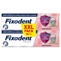 Fixodent Plus : Barrière Anti-Particules Neutre - 2x35g