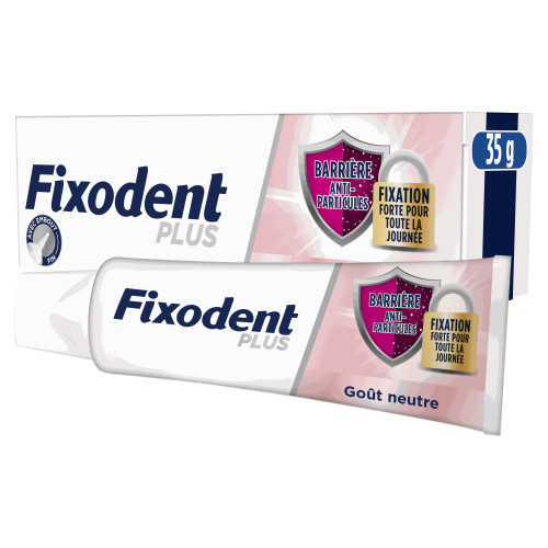 Fixodent Pro Plus : Crème anti-particules ultra-précise - 40g