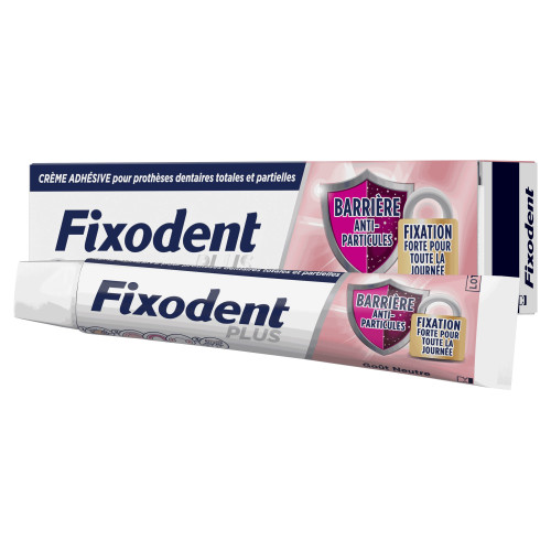 Fixodent Pro Plus : Crème anti-particules ultra-précise - 40g