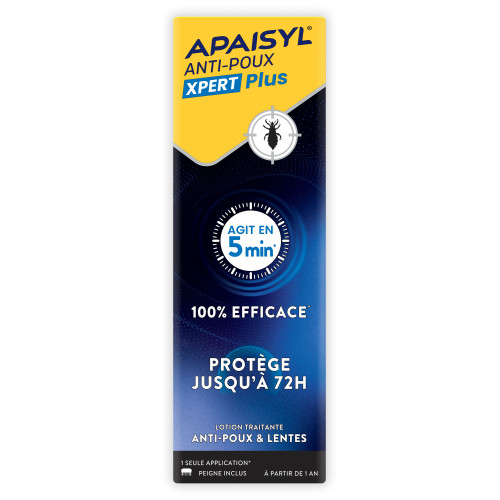 Apaisyl Anti-Poux Xpert Plus 100ml Élimine Poux & Lentes Rapidement