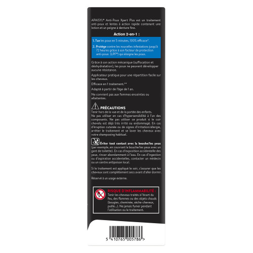 Apaisyl Anti-Poux Xpert Plus 100ml Élimine Poux & Lentes Rapidement