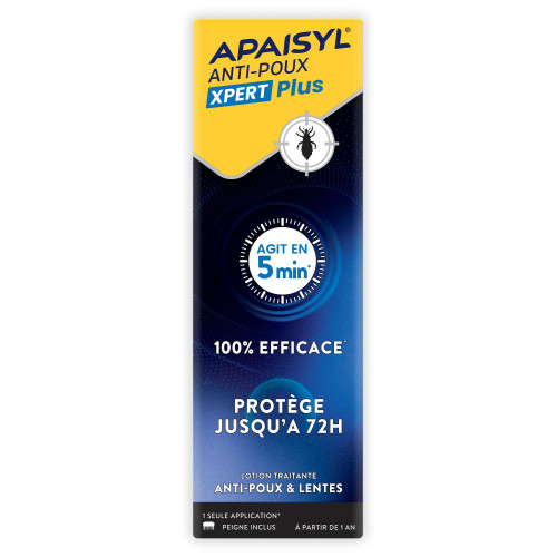 Apaisyl Anti-Poux Lotion Xpert Plus 200 ml Élimine poux en 5 min