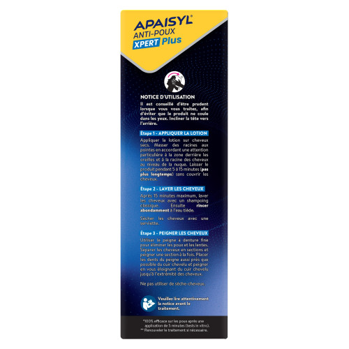 Apaisyl Anti-Poux Lotion Xpert Plus 200 ml Élimine poux en 5 min