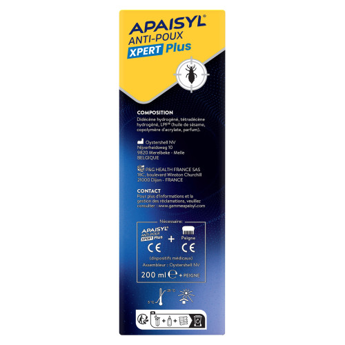 Apaisyl Anti-Poux Lotion Xpert Plus 200 ml Élimine poux en 5 min