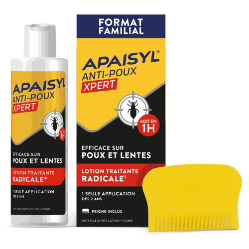 Apaisyl Xpert Anti-poux et Lentes 200mL - Efficacité 100%