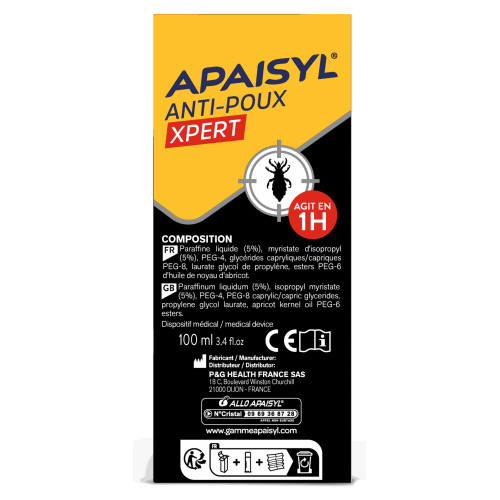 Apaisyl Xpert Poux & Lentes 100ml - Elimination Totale