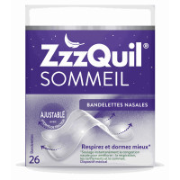 ZzzQuil Sommeil 26 bandelettes nasales anti-ronflement efficaces