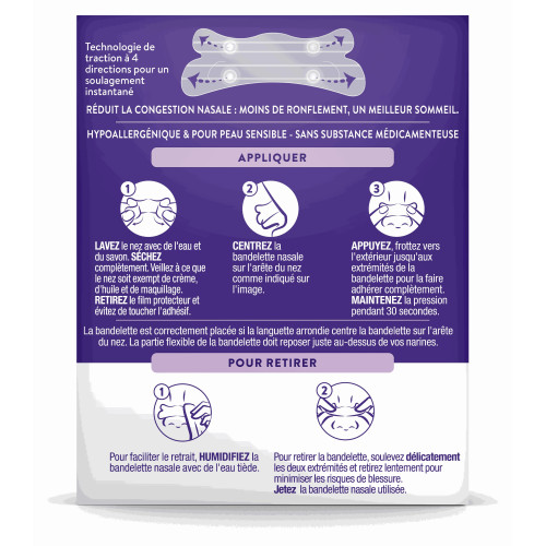 ZzzQuil Sommeil 26 bandelettes nasales anti-ronflement efficaces