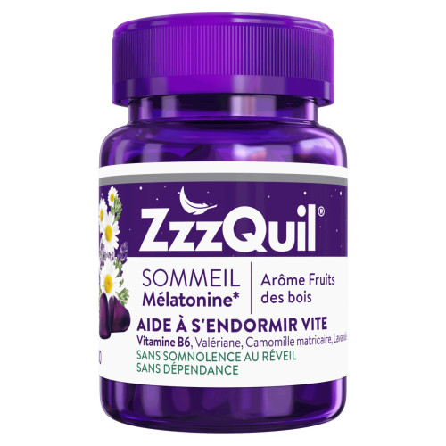 ZzzQuil Sommeil 30 Gommes - Aide à Dormir Rapidement