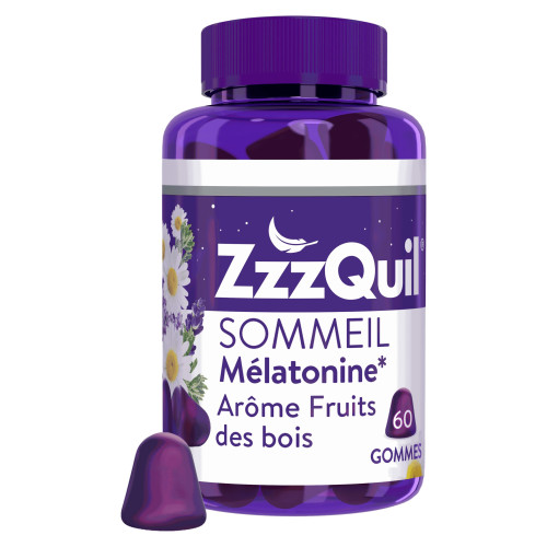 ZzzQuil Sommeil 60 Gommes - Aide à dormir vite et bien