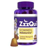 ZzzQuil Sommeil Mangue Banane 60 Gommes - Aide à dormir vite