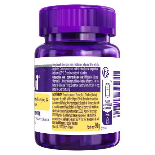 ZzzQuil Sommeil Mangue Banane 30 Gommes - Aide à s'endormir vite