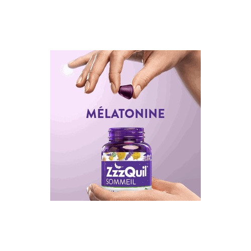 ZzzQuil Sommeil 60 Gommes - Aide à dormir vite et bien