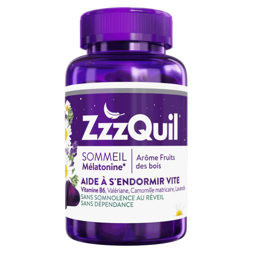 ZzzQuil Sommeil 60 Gommes - Aide à dormir vite et bien