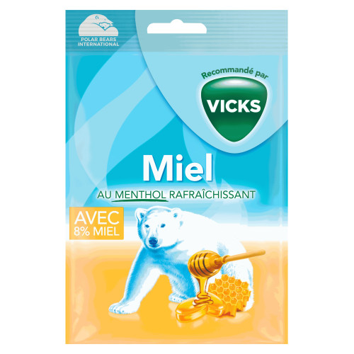 VICKS Bonbons Miel 75g - Soulage Gorge Irritée