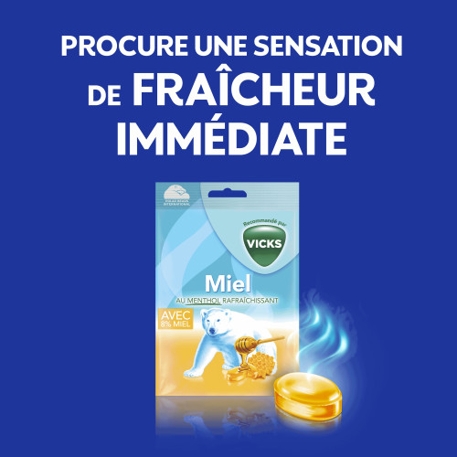 VICKS Bonbons Miel 75g - Soulage Gorge Irritée