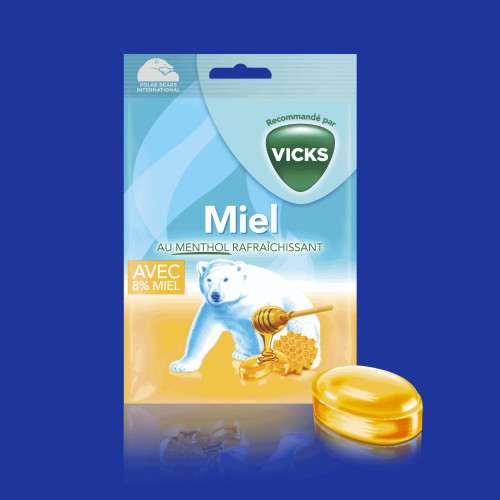 VICKS Bonbons Miel 75g - Soulage Gorge Irritée