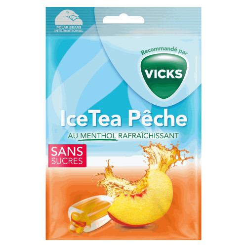 Bonbons Menthol Sans Sucres Ice Tea Pêche 1 sachet