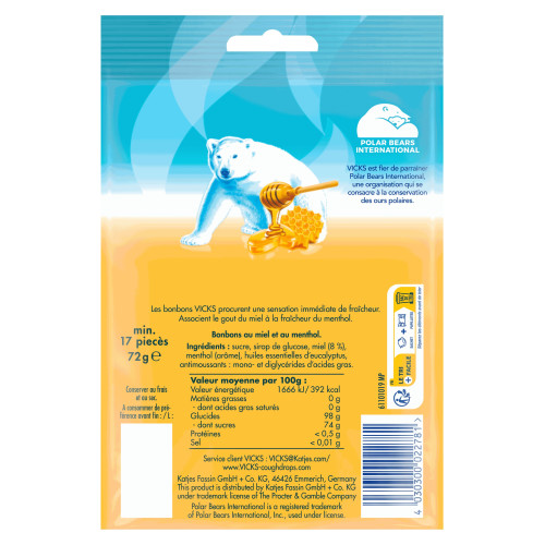 VICKS Bonbons Miel 75g - Soulage Gorge Irritée