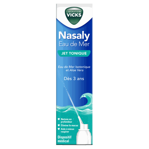Vicks Nasaly Eau de Mer 120 ml Nettoyage Nasal Naturel Enfants & Adultes