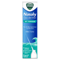 Vicks Nasaly Eau de Mer 120 ml Nettoyage Nasal Naturel Enfants & Adultes