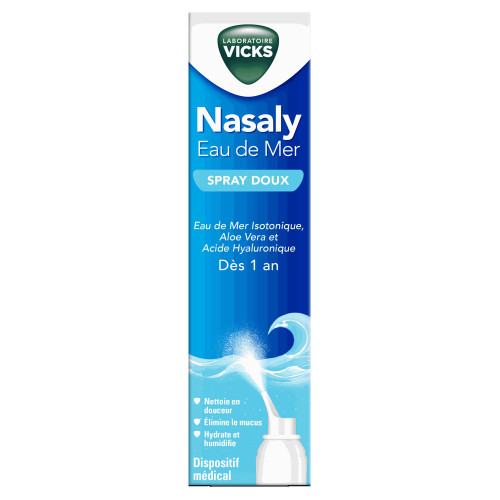 Vicks Nasaly Eau de Mer 120 ml Spray Doux Hydratation Nasale Pharma360
