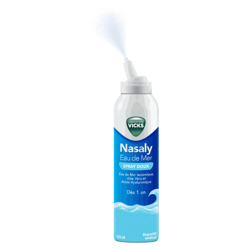 Vicks Nasaly Eau de Mer 120 ml Spray Doux Hydratation Nasale Pharma360