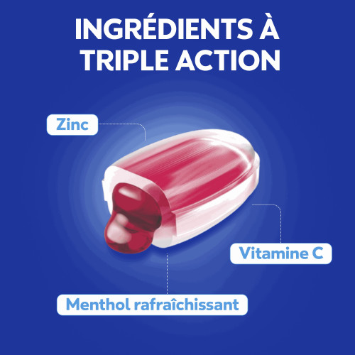 Vicks Pastilles Triple Action 72g Apaisent Gorge Renforcent Immunité