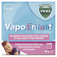 VICKS Vapoenfant Baume Apaisant 50g - Soulagement doux pour enfants