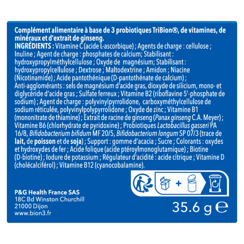 BION 3 Vitalité 30 Comprimés - Energie et Immunité