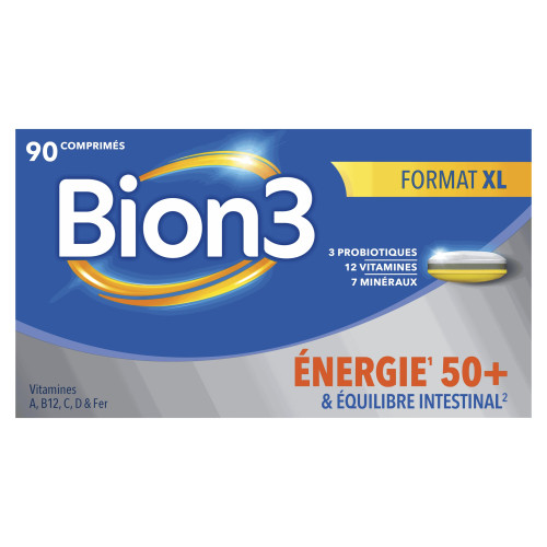 BION3 Vitalité 50+ Seniors 90 Comprimés - Boostez votre forme !