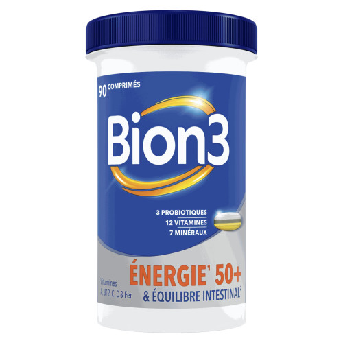 BION3 Vitalité 50+ Seniors 90 Comprimés - Boostez votre forme !