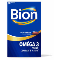 Bion Oméga 3 30 capsules Soutien Cœur Cerveau Vision Pharma360