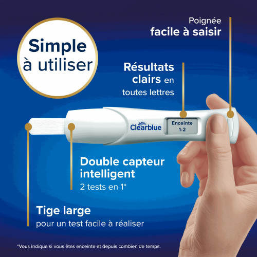 Clearblue Digital Test Grossesse 2 Tests - Estimation Âge Grossesse