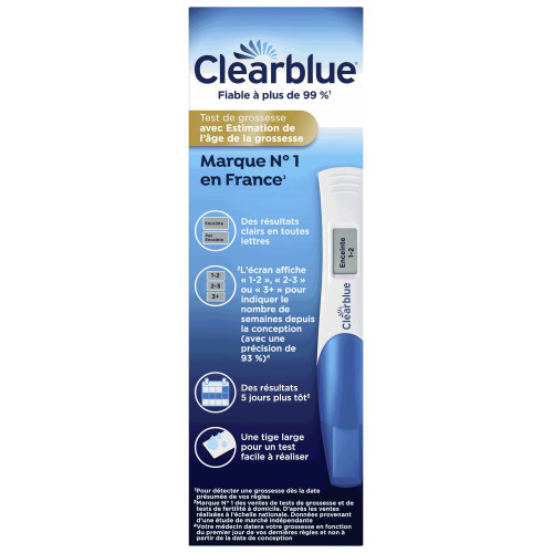 Clearblue Digital Test Grossesse 2 Tests - Estimation Âge Grossesse