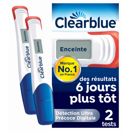 Clearblue Test Ultra Précoce 2 Tests - Détecte 6 Jours Plus Tôt
